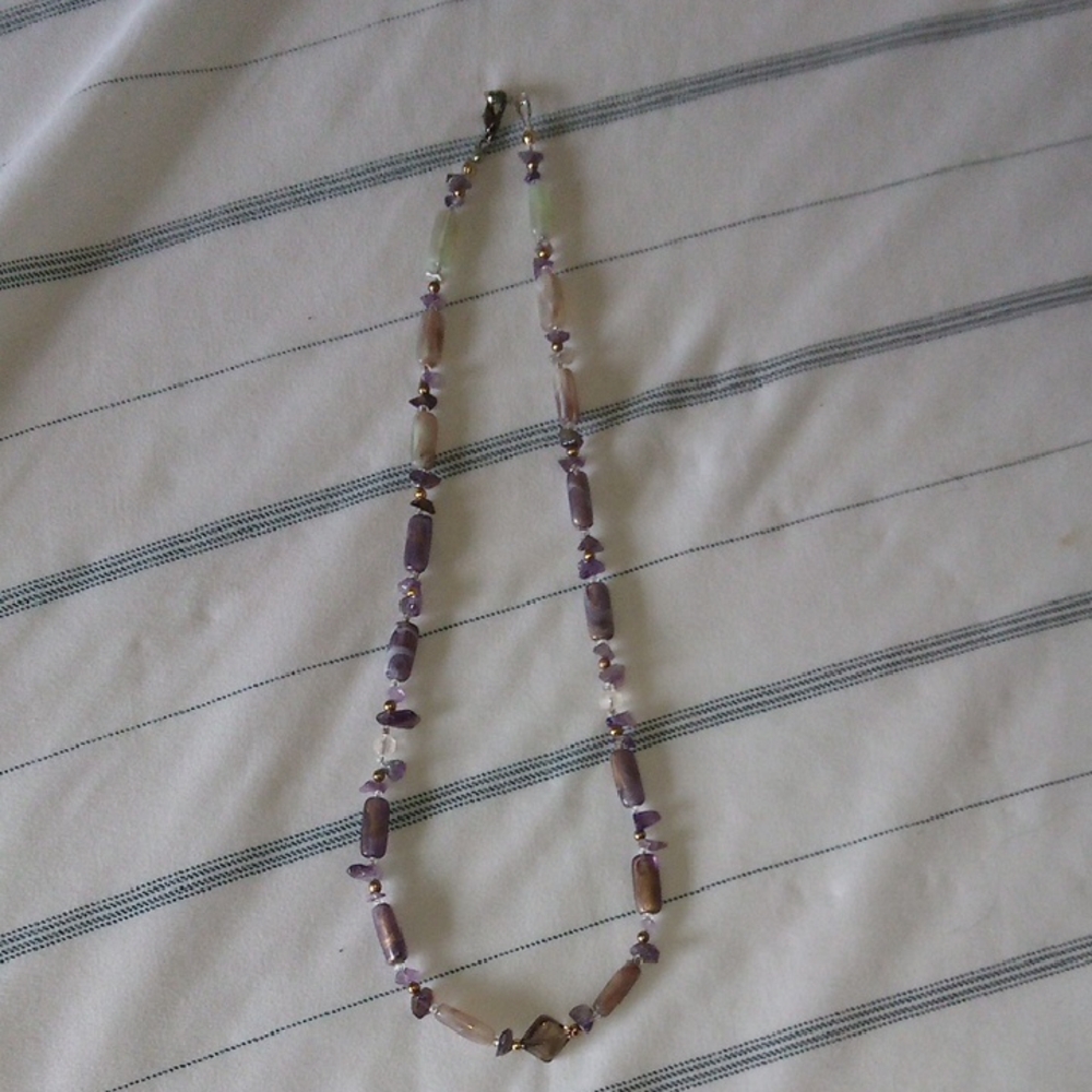 Chic Lavender Beaded Necklace
